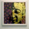 Crying Buddha.Mixed media on multi layered glass. 2016